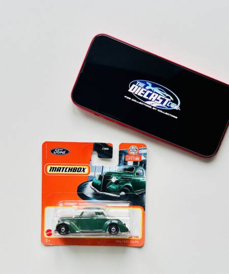 IMPORTED - 1936 Ford Coupe (Dark Green) - International Short Card