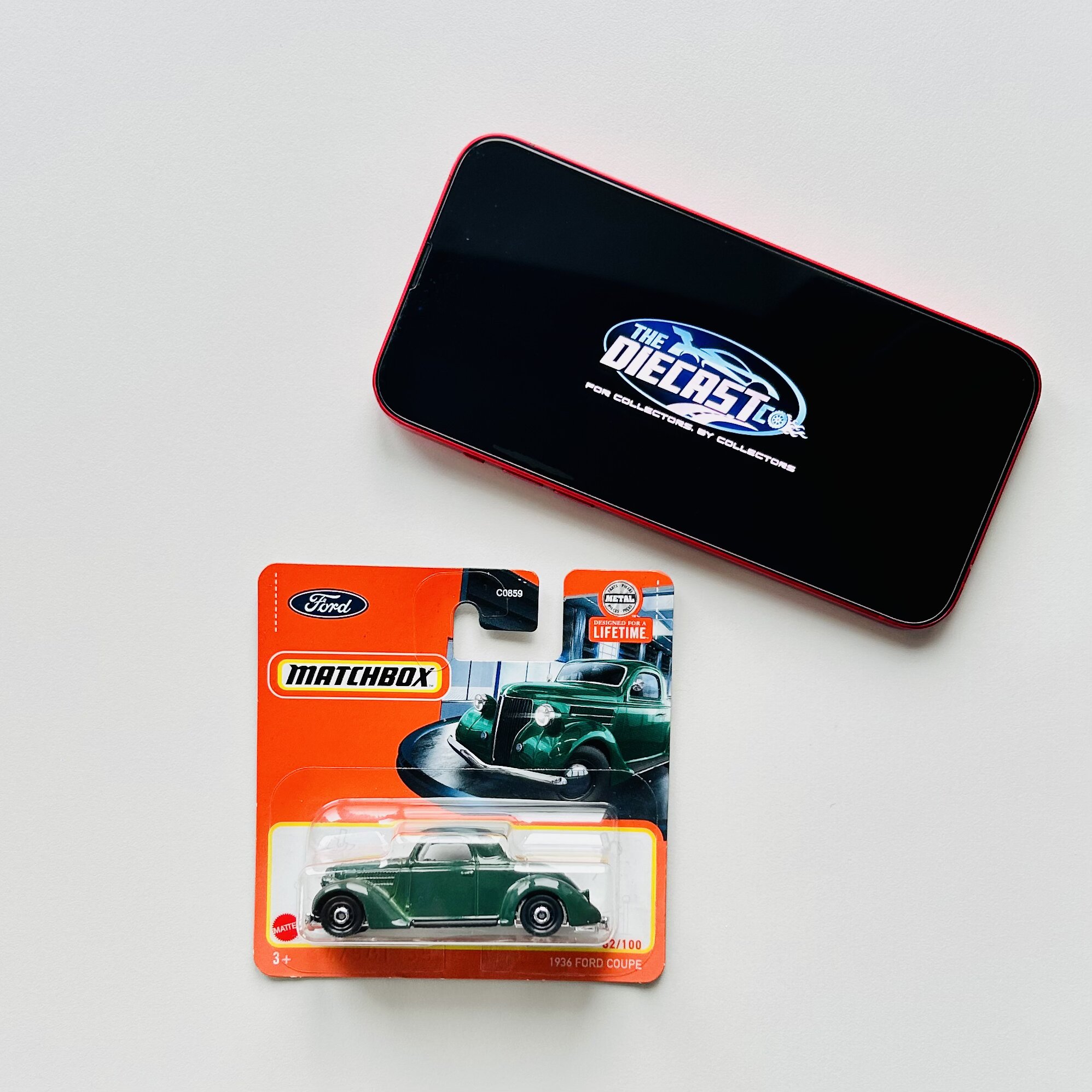 IMPORTED - 1936 Ford Coupe (Dark Green) - International Short Card