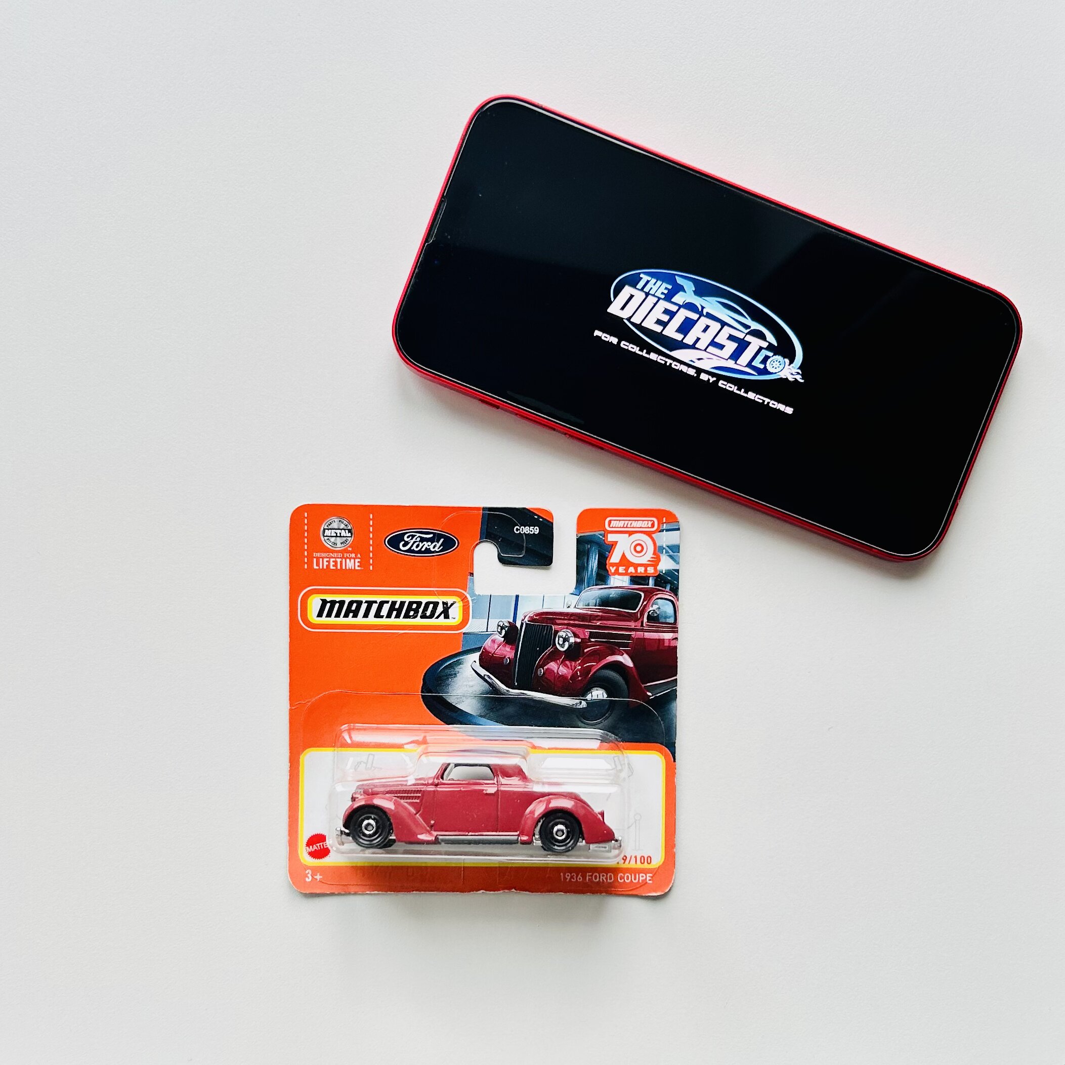 IMPORTED - 1936 Ford Coupe (Maroon) - International Short Card