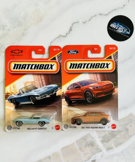 1963 Chevy Corvette & 2021 Ford Mustang Mach-E - MRP Combo - Set of 2