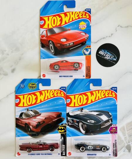 1983 Porsche 928S, TV Series Batmobile & Rrroadster - MRP Combo - Set of 3