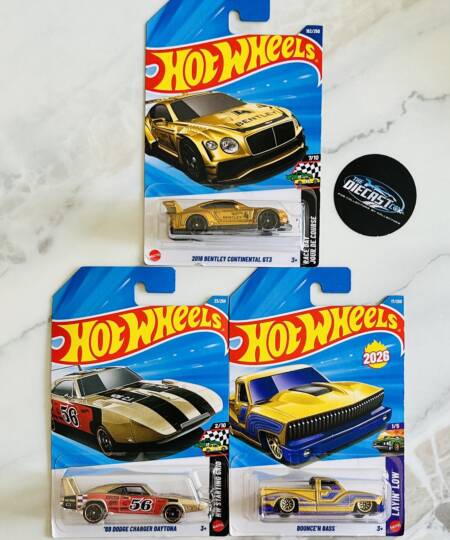 2018 Bentley Continental GT3, '69 Dodge Charger Daytona & Bounce'n'Bass - MRP Combo - Set of 3