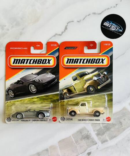 Porsche 911 Carrera Cabriolet & 1940 Dodge V-Series Truck - MRP Combo - Set of 2