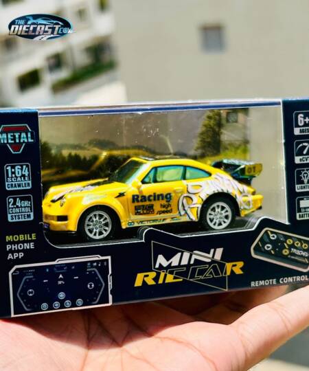 IMPORTED - 1:64 Porsche - Yellow - Mini RC Car - Trasped