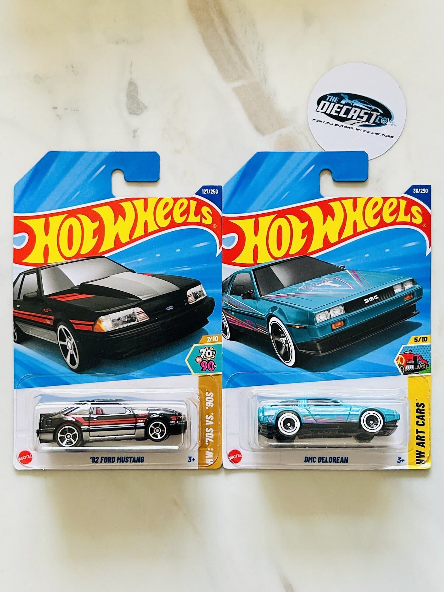 IMPORTED Combo - 92 Ford Mustang & DMC Delorean - Set of 2