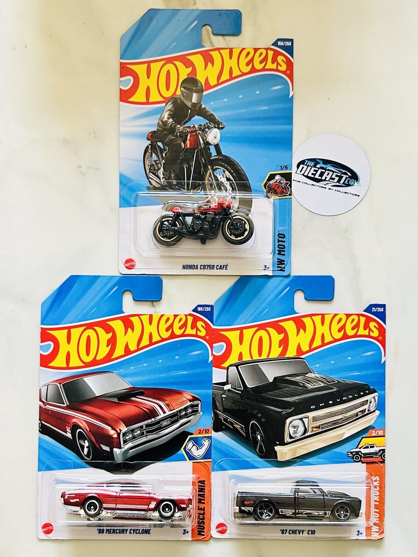 IMPORTED Combo - Honda CB750 Cafe, 69 Mercury Cyclone & 67 Chevy C10 - Set of 3