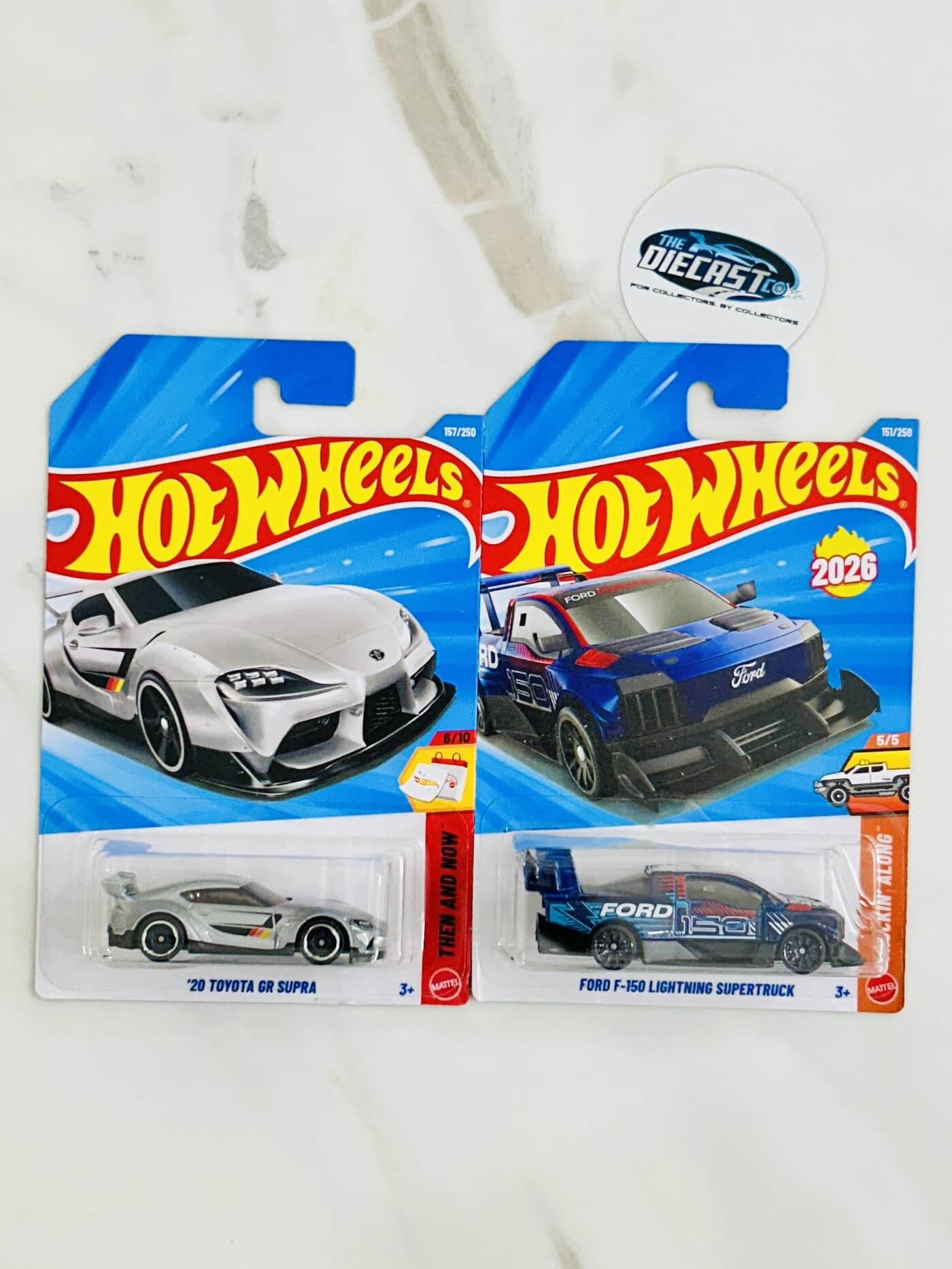 New Combo - 20 Toyota GR Supra & Ford F-150 Lightning Supertruck - Set of 2