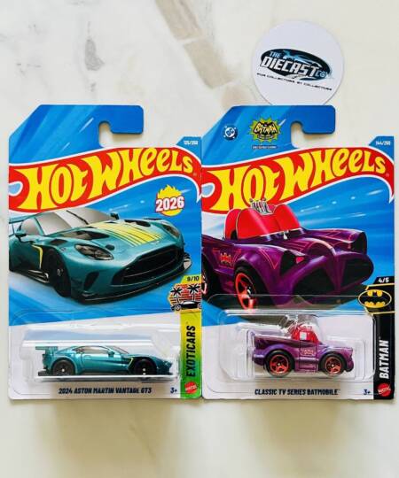 New Combo - 2024 Aston Martin Vantage GT3 & Classic TV Series Batmobile Tooned - Set of 2