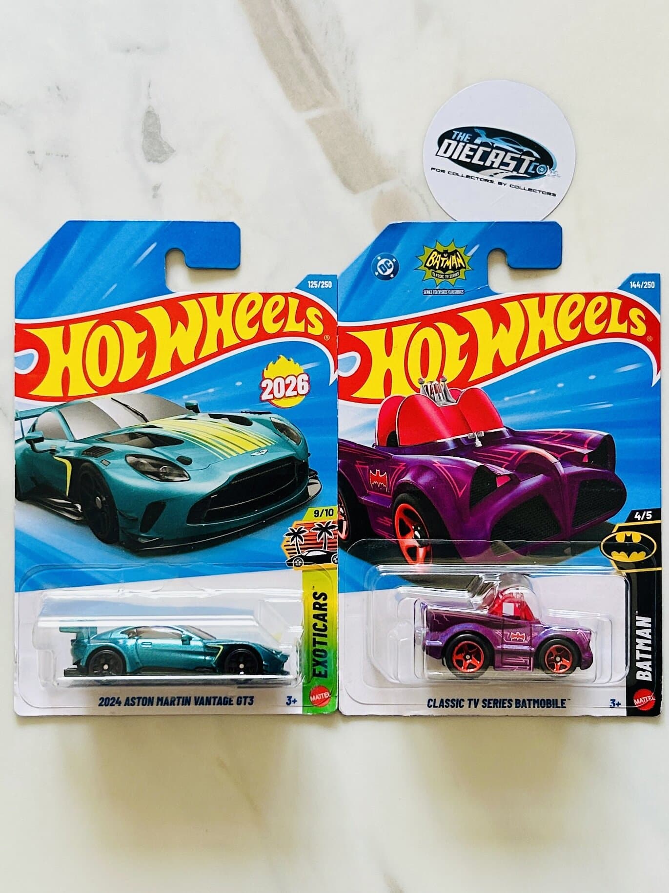 New Combo - 2024 Aston Martin Vantage GT3 & Classic TV Series Batmobile Tooned - Set of 2