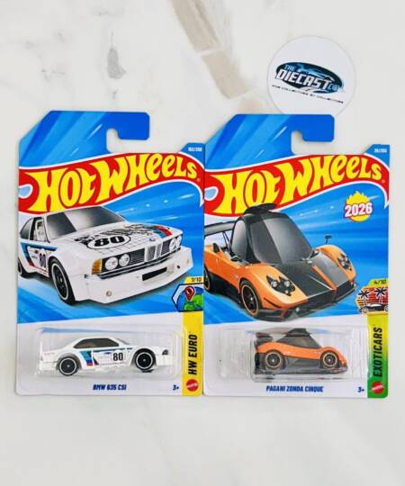 New Combo - BMW 635 CSi (White) & Pagani Zonda Cinque - Set of 2