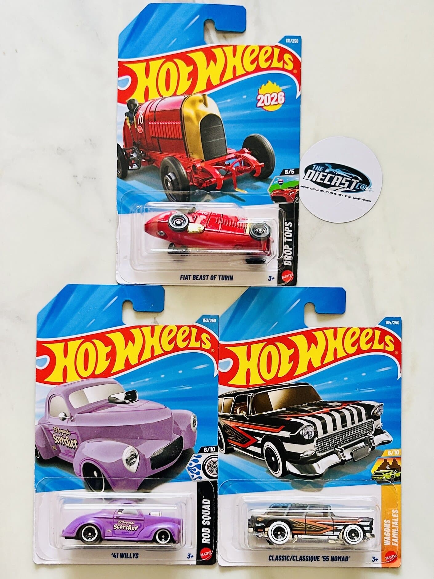 New Combo - Vintage Combo - Fiat Beast of Turn, 41 Willys & Classic 55 Nomad - Set of 3