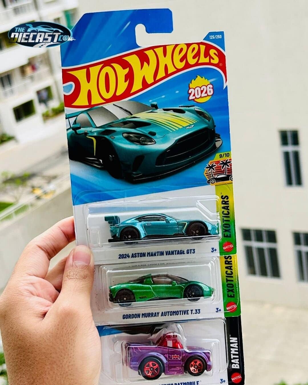 2024 Aston Martin Vantage GT3, Gordon Murray Automotive T.33 & Classic TV Series Batmobile - MRP Combo - Set of 3