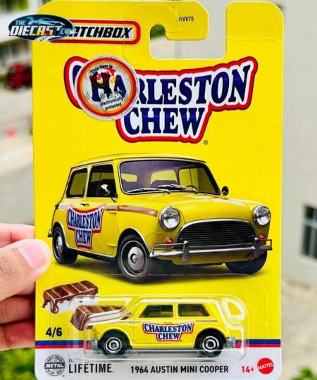 IMPORTED - 1964 Austin Mini Cooper (Charleston Chew Edition) - International Long Card (Tiny Crease on Right Top Corner)