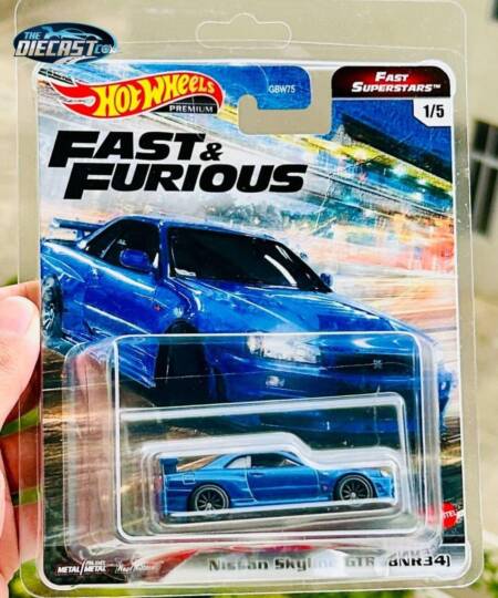 IMPORTED - Nissan Skyline GTR (BNR34) - Blue - Fast & Furious - Free Protector Included