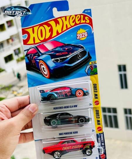 Mercedes-Benz CLA HW, 1983 Porsche 928s & '65 Mercury Comet Cyclone - MRP Combo - Set of 3