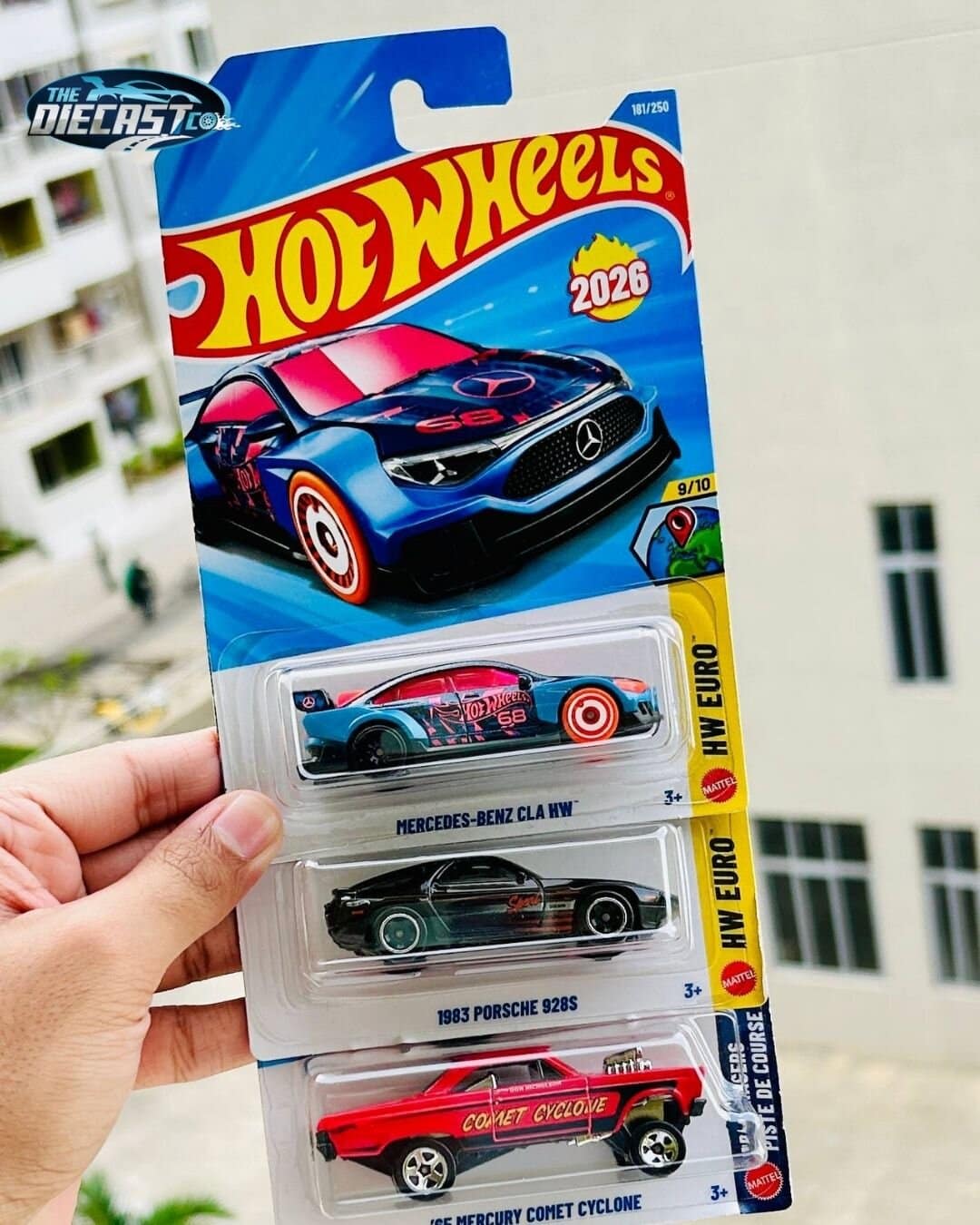 Mercedes-Benz CLA HW, 1983 Porsche 928s & '65 Mercury Comet Cyclone - MRP Combo - Set of 3