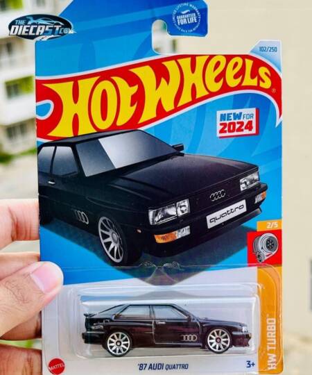 US IMPORTED - '87 Audi Quattro (Black) - International Long Card